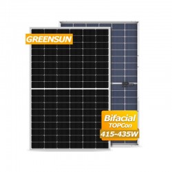 Topcon 420W 425W 430W 435W Bifacial Monocrystalline Solar Panels Half Cut Cells PV Module