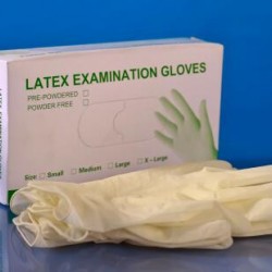 9 inch yellow latext glove/Medical Disposable Powdered Latex Examination Gloves