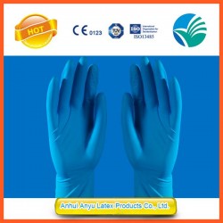 latex household gloves blue color