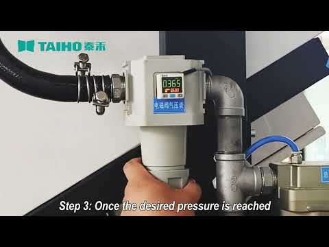 TAIHO Color Sorter Maintenance Guide: Pressure Regulator Adjustment