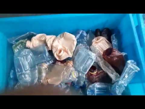 Selection of PET plastic bottles by TAIHO belt machine