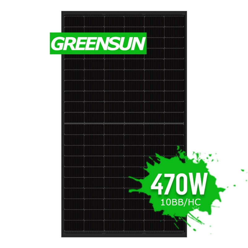 All Black Solar Modules 440W 450W 460w 470w Mono Panel Solar Photovoltaic
