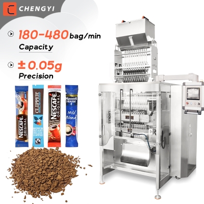 Automatic Multi-Lane granule packing machine Coffee stick packaging machine Freeze-dried coffee powd