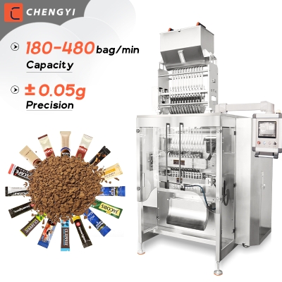Automatic Multi-Lane coffee Sachet Packing Machine Coffee stick packaging machine Freeze-dried coffe
