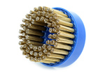Industrial Cleaning Brushes Dot Style Brass Coated Steel Wire Disc Brush