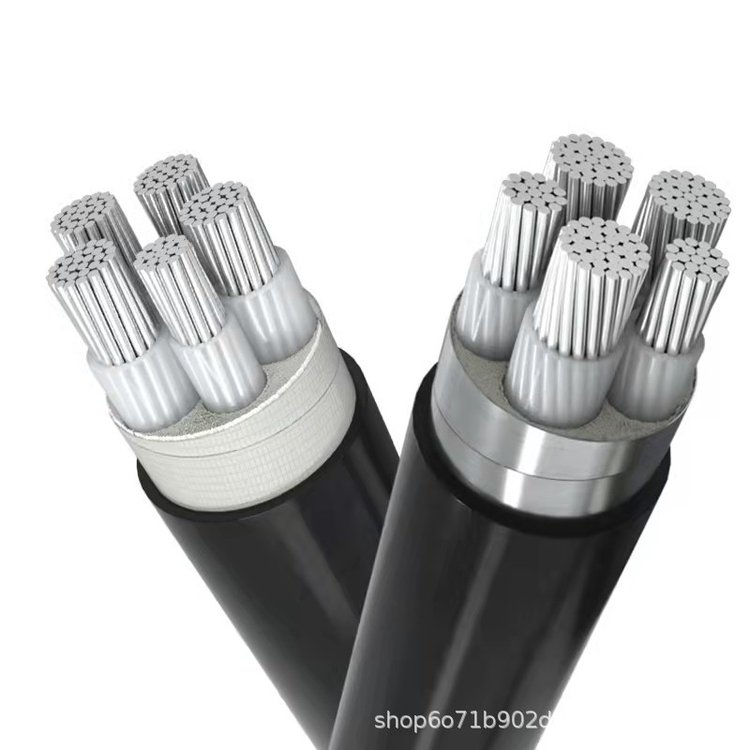 YJLV22：Power cable with aluminum core, cross-linked polyethylene insulation, steel tape armor, and PVC sheath (with armor)